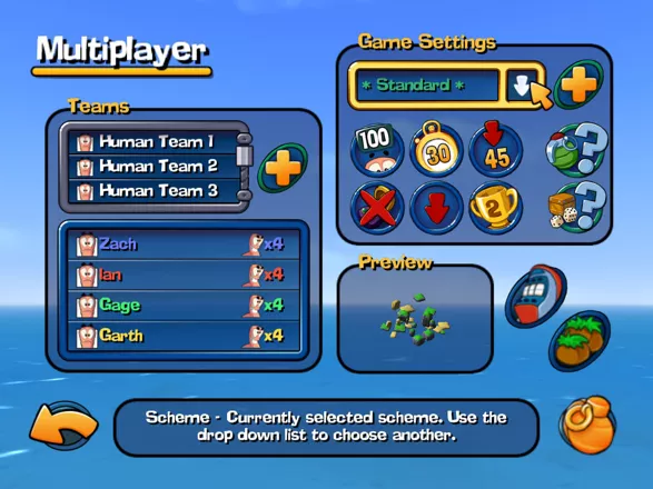 Worms 3D Windows The multiplayer options are huge!