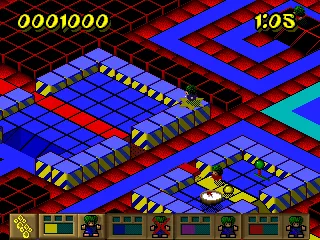 Lemmings Paintball Windows Skill - Mayhem, Level 3 - Vortex