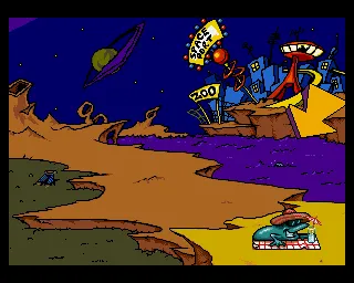 Bubba &#x27;N&#x27; Stix Amiga The right side of the map screen