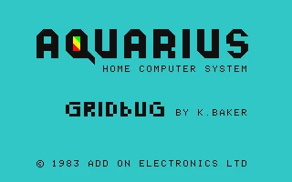 Grid Bug Mattel Aquarius Title screen
