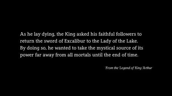 Preston Sterling and the Legend of Excalibur Android Epigraph