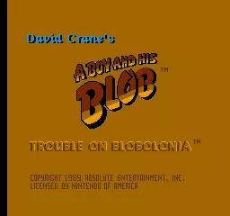 David Crane&#x27;s A Boy and His Blob: Trouble on Blobolonia NES Title