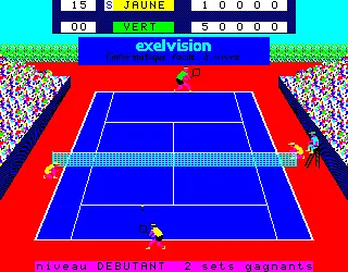 Tennis Exelvision Game in progress