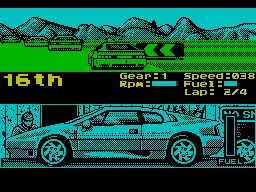 Lotus Esprit Turbo Challenge ZX Spectrum Catching up