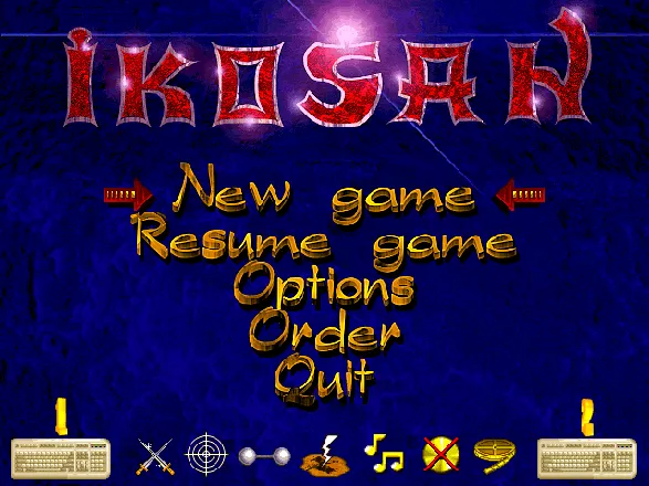 Iko San DOS Main menu screen.