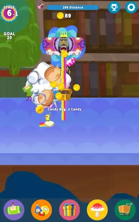 Tap My Katamari Android The king arrives to help you a little with additional coins, puking a rainbow.