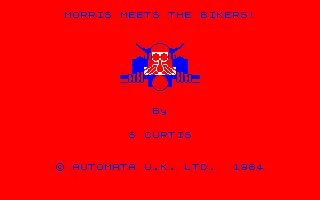 Morris Meets the Bikers Amstrad CPC Title screen