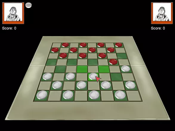 Checkers Ultimate Windows This is a player vs player game, both have the same avatar. When a piece is selected the available squares change colour