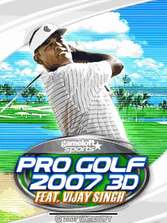 Pro Golf 2007 3D feat. Vijay Singh J2ME Title screen
