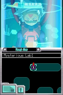 Mega Man ZX Advent Nintendo DS Mysterious Lab1. Appropriate place for Mysterious Character1 to be stuck into Mysterious Tube1.