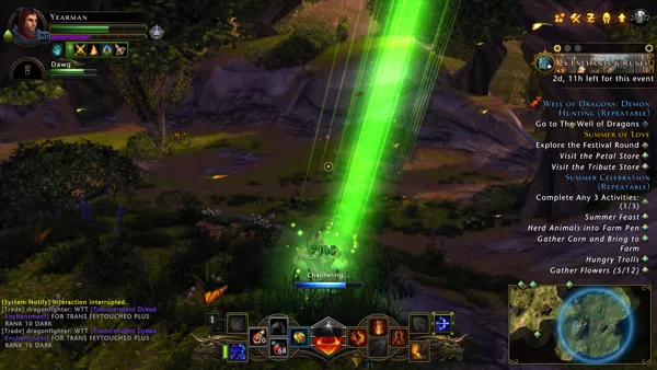 Neverwinter Xbox One I&#x27;m using the Forest Meditation skill to restore health.