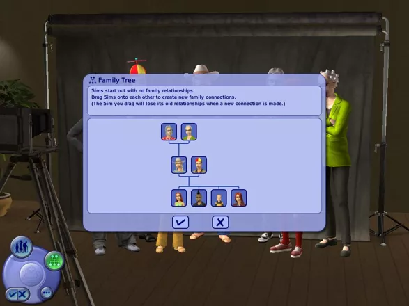 The Sims 2 Windows You can customize the family tree by dragging and dropping the pictures.