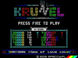Krunel ZX Spectrum High score table