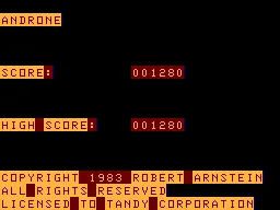 Androne TRS-80 CoCo Game over