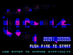 Lirus ZX Spectrum Game menu.