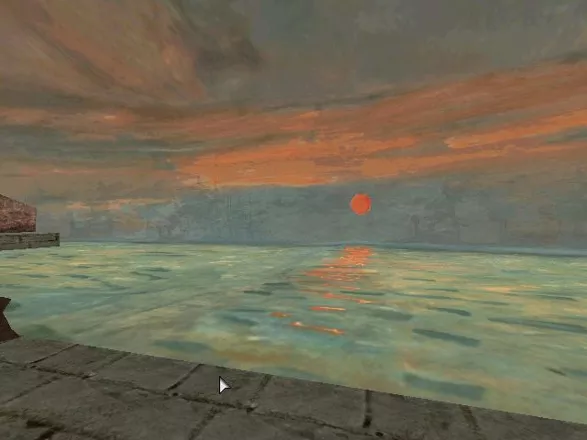 Monet: The Mystery of the Orangery Windows This is the port of Le Harvre. The developers have cleverly worked some of Monet&#x27;s paintings into the game, this sunset is one of them. It appears later in the game&#x27;s gallery