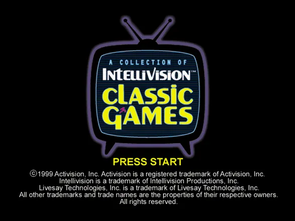 A Collection of Classic Games from the Intellivision PlayStation Title screen.
