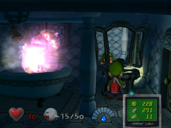 Luigi&#x27;s Mansion GameCube A ghost doomed to be showering forever