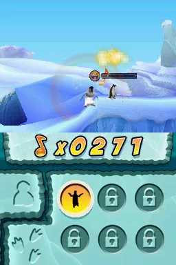 Happy Feet Two: The Videogame Nintendo DS Using Mumble&#x27;s happy feet, you&#x27;ll need to cheer up these miserable penguins or else they&#x27;ll reduce your Bravery Meter!