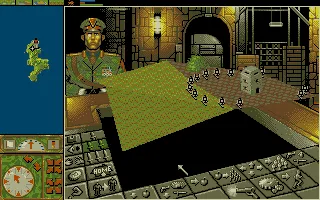 Powermonger: World War I Edition Amiga Starting the game with my troops around a tower.