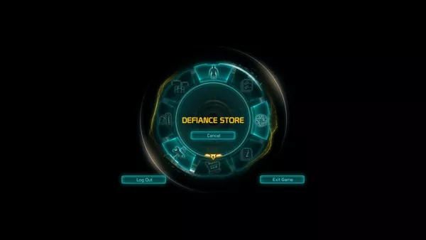 Defiance Windows The in-game pause menu with another access point to the game shop
