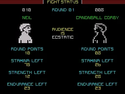 Star Rank Boxing ZX Spectrum The prematch versus screen