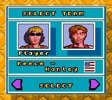 Power Spike: Pro Beach Volleyball Game Boy Color Team selection