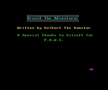 Arnold the Adventurer ZX Spectrum Confirmation of author and authoring system