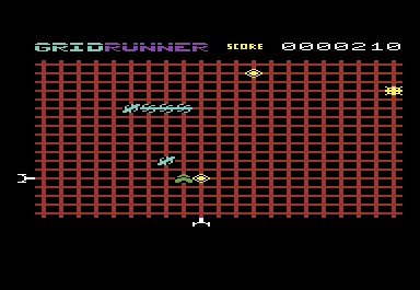 Gridrunner VIC-20 A game in progress