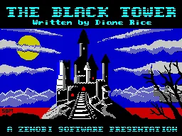 The Black Tower ZX Spectrum The title screen