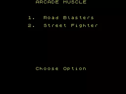 Arcade Muscle ZX Spectrum Menu screen: Side A