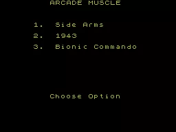 Arcade Muscle ZX Spectrum Menu screen: Side B