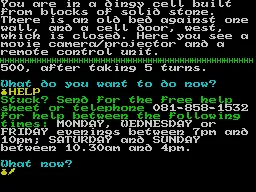 Helvera: Mistress of the Park ZX Spectrum The start of the game