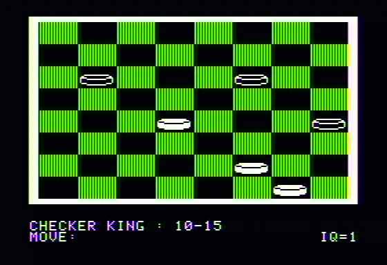 Checker King Apple II Puzzle 1