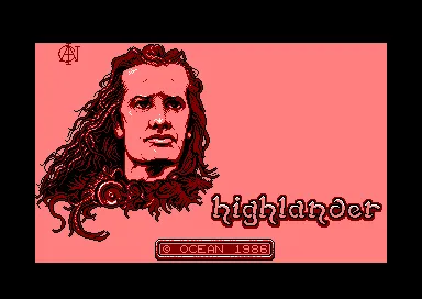 Highlander Amstrad CPC Loading Screen
