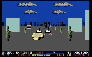 ThunderBlade Commodore 64 One of the 3D stages in the game
