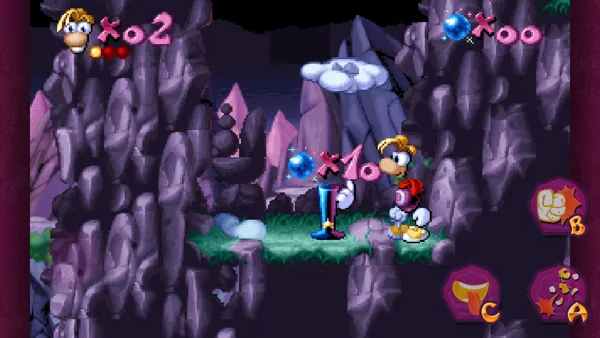 Rayman Android You need 10 tings (blue spheres) to enter bonus stage