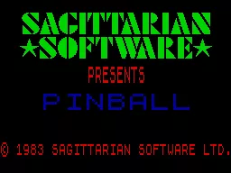 Pinball Wizard ZX Spectrum Title screen