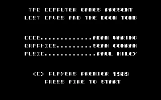 Lost Caves Amstrad CPC Second title screen
