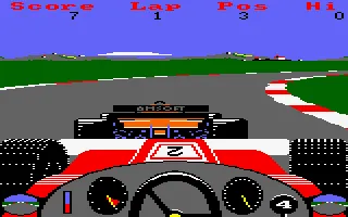 3D Grand Prix Amstrad CPC Trying not to crash into the other drivers