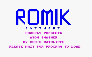 Atom Smasher Amstrad CPC Loading screen (Romik)