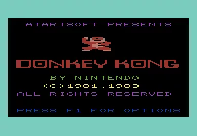 Donkey Kong VIC-20 Title screen