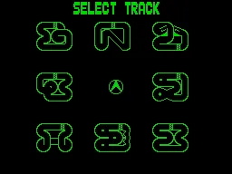 Super Sprint ZX Spectrum Track selection