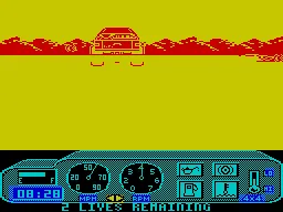 4x4 Off-Road Racing ZX Spectrum Driving over a hilltop