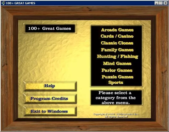 100+ Great Games Windows After a couple of company logos the main menu appears