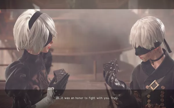 NieR: Automata Windows Interaction between 2B and 9S