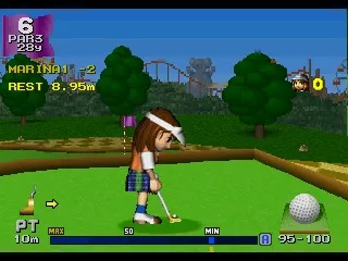 Hot Shots Golf PlayStation Characters can be fully visible or transparent to give you better view of terrain