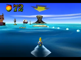 Crash Bandicoot: Warped PlayStation Coco Riding a Jetski