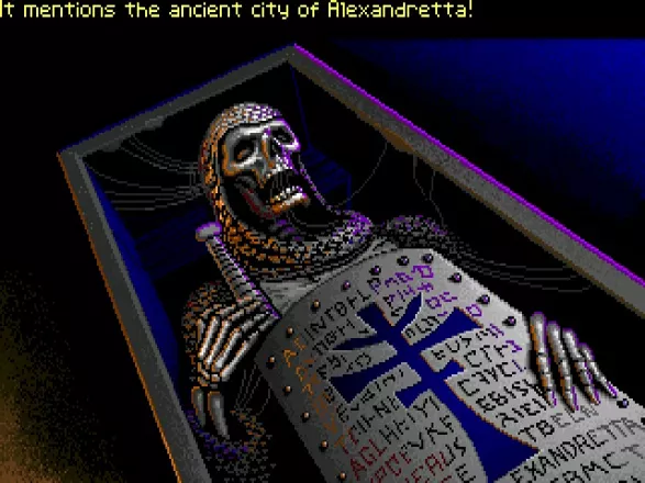 Indiana Jones and the Last Crusade: The Graphic Adventure Windows Inscription on the knight&#x27;s shield will show me where to go next