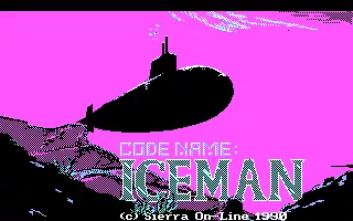 Code-Name: Iceman DOS Title screen. (CGA 4 Color Mode)